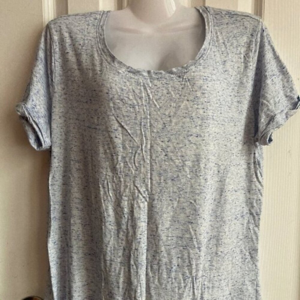 George t crew neck -shirt size Large blue/grey